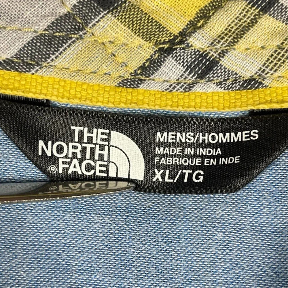 The North Face‎ Mens XL Button Up Short Sleeve Shirt Pockets Relaxed Fit Plaid